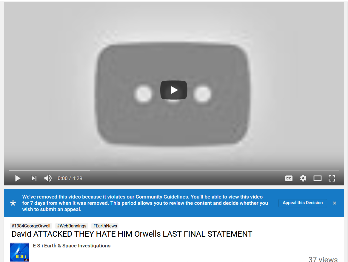 YOUTUBE is FINISHED its THEIRTUBE and a PISS TAKE